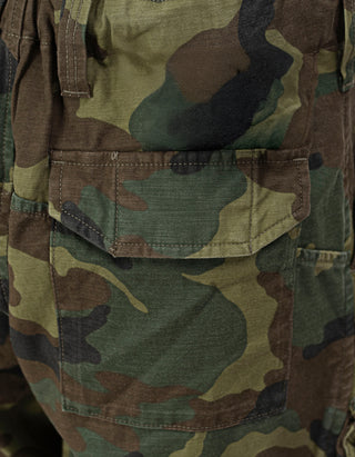 Barrel-Cargohose Jeans mit Camouflage-Musterung