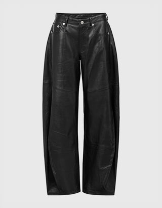 Barrel-Leg Lammleder-Hose Janine