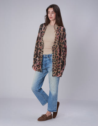 Oversize Kaschmir-Cardigan mit Destroyed Details