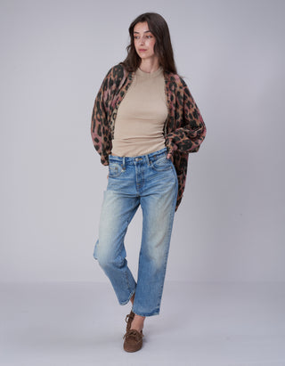 Oversize Kaschmir-Cardigan mit Destroyed Details