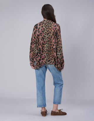 Oversize Kaschmir-Cardigan mit Destroyed Details