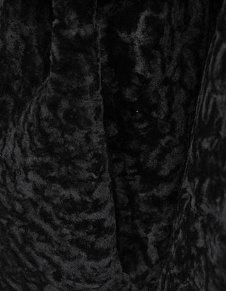 Wende-Shearling-Leder-Mantel Rien mit Bindegürtel