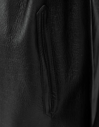 Wende-Shearling-Leder-Mantel Rien mit Bindegürtel