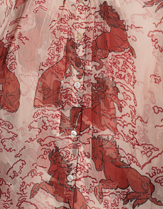 Gemusterte Bluse Poet Rouge Pegasus