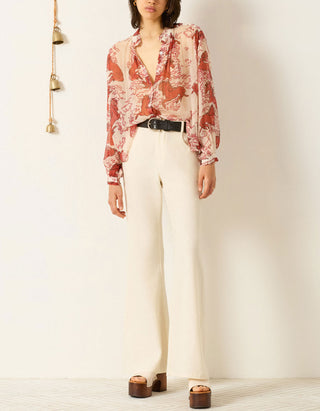 Gemusterte Bluse Poet Rouge Pegasus