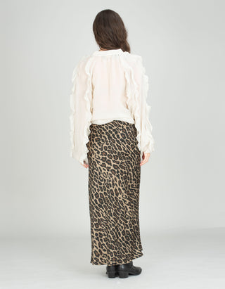 Bluse mit Rüschen und Perlen-Bändern