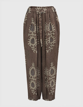 Gemusterte Ballon-Fit Hose mit elastischem Bund