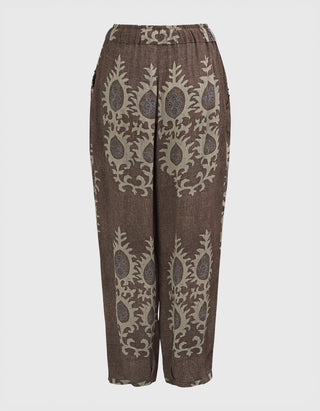 Gemusterte Ballon-Fit Hose mit elastischem Bund