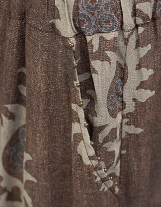 Gemusterte Ballon-Fit Hose mit elastischem Bund