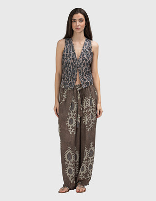 Gemusterte Ballon-Fit Hose mit elastischem Bund