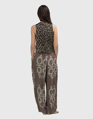 Gemusterte Ballon-Fit Hose mit elastischem Bund