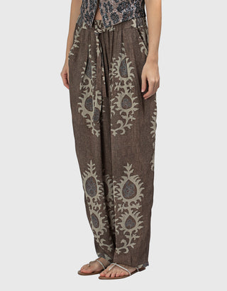 Gemusterte Ballon-Fit Hose mit elastischem Bund