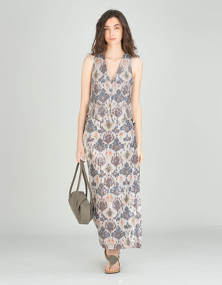 Gemusterter Wickel-Midi-Rock mit Pailletten-Verzierung