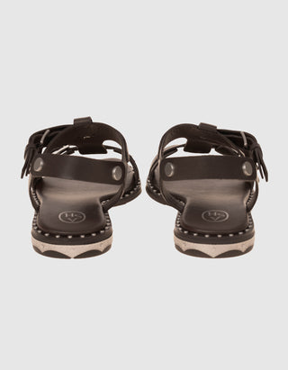 Leder-Sandale Piper mit Nietenbesatz