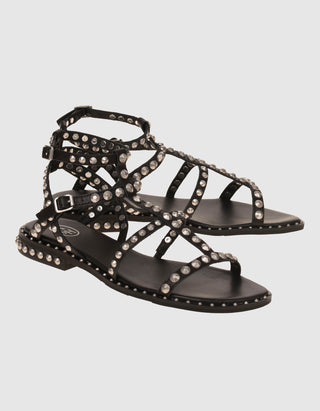 Leder-Sandale Precious mit Nietenverzierung