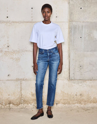 Washed-Out Tapered Jeans Sapporo