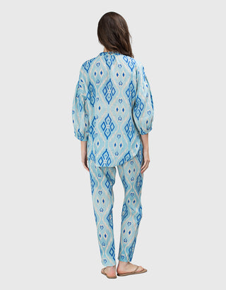 Bedruckte Leinen-Bluse Sassafras