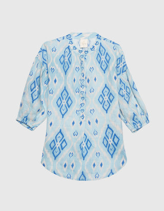 Bedruckte Leinen-Bluse Sassafras