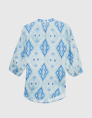 Bedruckte Leinen-Bluse Sassafras