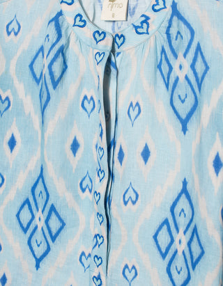 Bedruckte Leinen-Bluse Sassafras