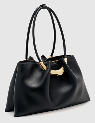 Glattleder-Handtasche Asa Satchel mit Metall-Details