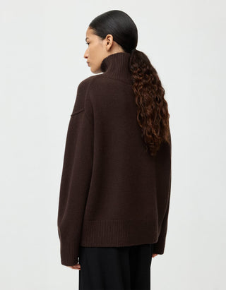 Oversize Kaschmir-Rollkragen-Pullover Boyfriend
