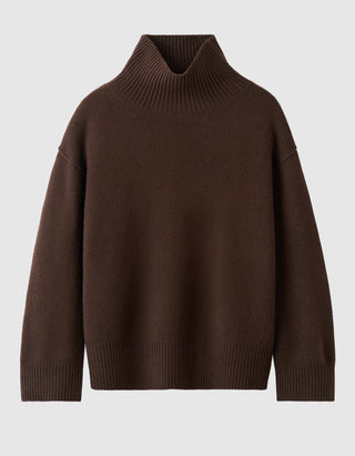 Oversize Kaschmir-Rollkragen-Pullover Boyfriend