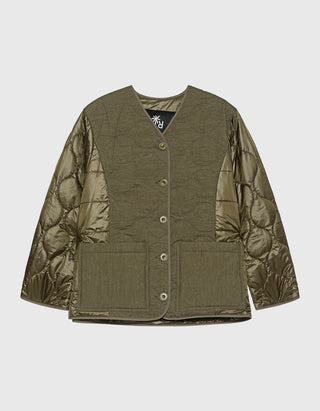 Oversize Material-Mix Jacke Shaw