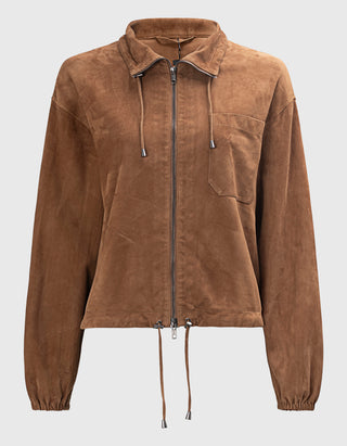 Veloursleder-Jacke Soleil Plein