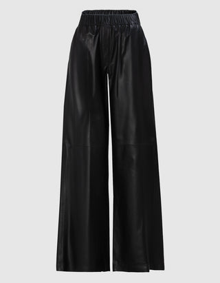 Wide-Leg Lammlederhose Solia