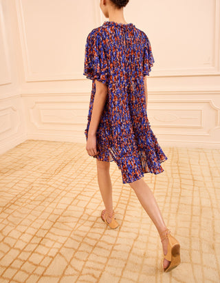 Gemustertes Mini Seiden-Kleid Ryla