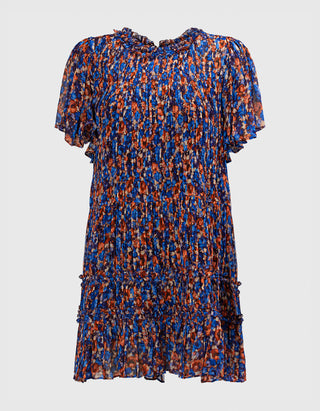 Gemustertes Mini Seiden-Kleid Ryla
