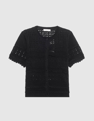 Cardigan Abriana Eyelet mit Lochstickerei
