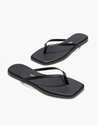 Leder-Flip Flops Square Toe Lily