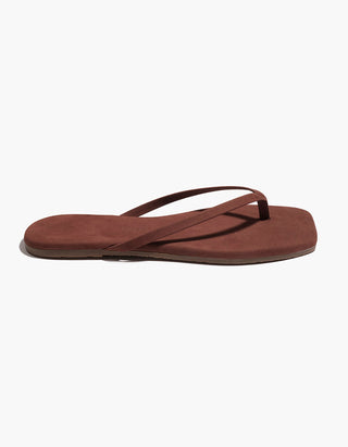 Veloursleder-Flip Flops Square Toe Lily Suede