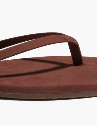 Veloursleder-Flip Flops Square Toe Lily Suede