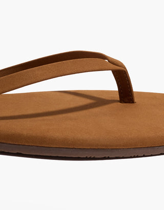Veloursleder-Flip Flops Square Toe Lily Suede