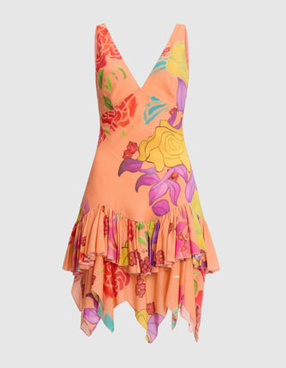 Bedrucktes Mini-Kleid Guava