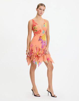 Bedrucktes Mini-Kleid Guava