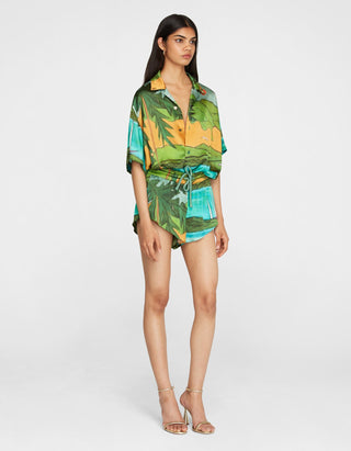 Gemusterte Seiden-Shorts Magdalena