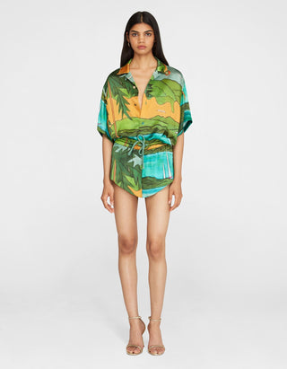 Gemusterte Seiden-Shorts Magdalena
