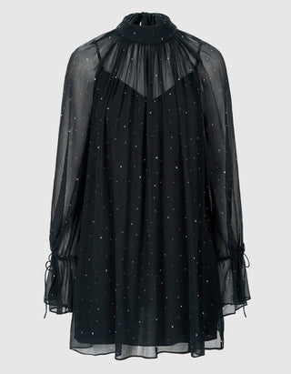 Mini-Kleid Roux mit Steinchenbesatz