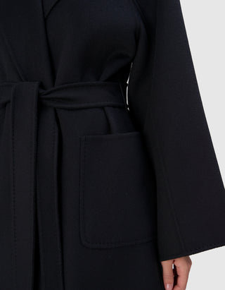 Woll-Mantel Suza mit Bindegürtel