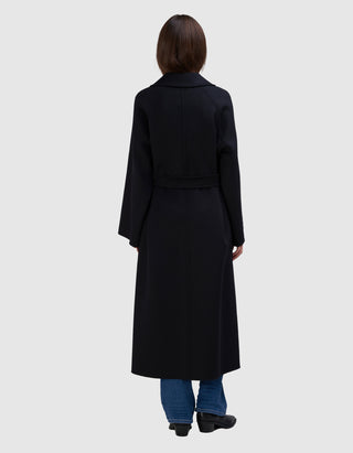 Woll-Mantel Suza mit Bindegürtel