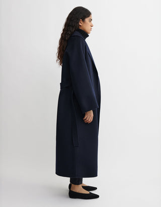 Woll-Mantel Suza mit Bindegürtel