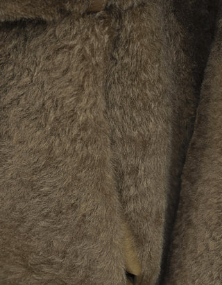 Doppelreihiger Lammleder-Shearling Wendemantel