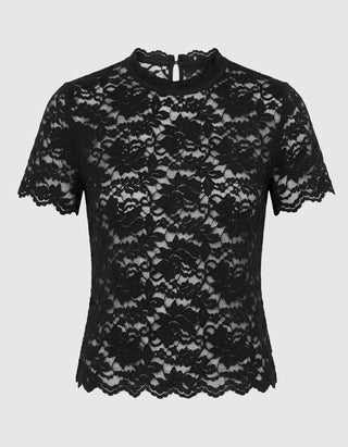 Kurzarm Spitzentop