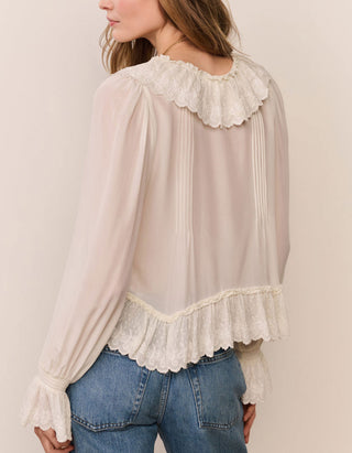 Seiden-Bluse Avee mit Rüschen