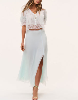 Cropped Bluse Maurelle mit Spitzendetails