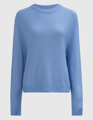 Kaschmir-Seide-Mix Raglan-Pullover Amara Saddle Crew